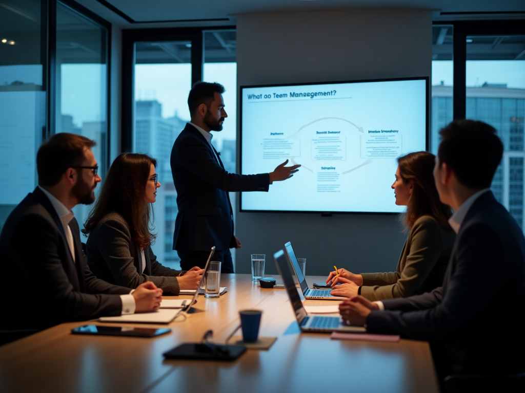 Equipo de trabajo en una sesión de liderazgo